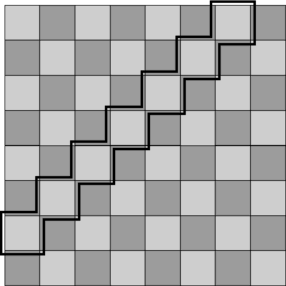 Das Schachbrett - Diagonale Felder hell