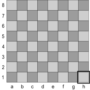 Schachbrett richtig legen - rechts unten weißes Feld